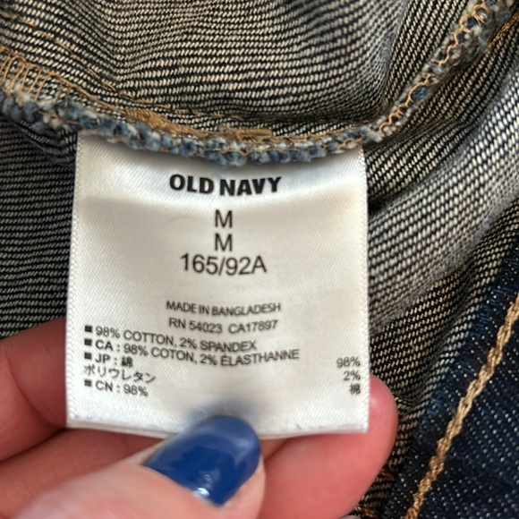 Old Navy Jean Jacket - EUC. Cropped style, very cute dark denim jacket. - Picture 7 of 9